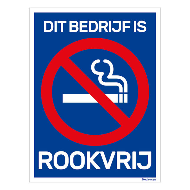 BRD1520RVBDR Bord rookvrij bedrijf - 15x20 cm