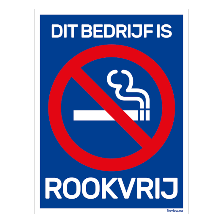 BRD1520RVBDR Bord rookvrij bedrijf - 15x20 cm