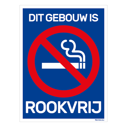 BRD1520RVGBW Bord rookvrij gebouw - 15x20 cm