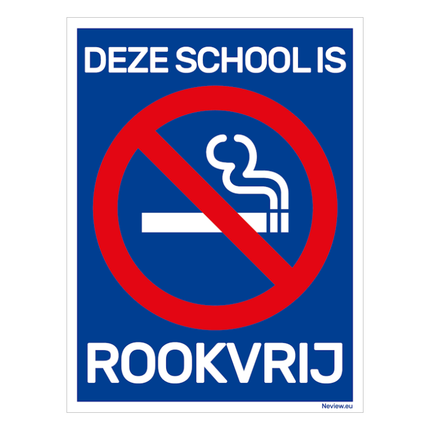 BRD1520RVSCH Bord deze school is rookvrij - 15x20 cm