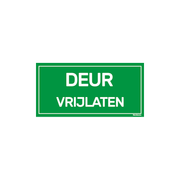 BRD2010DV-GR Bord deur vrijlaten -  Groen - 20x10 cm