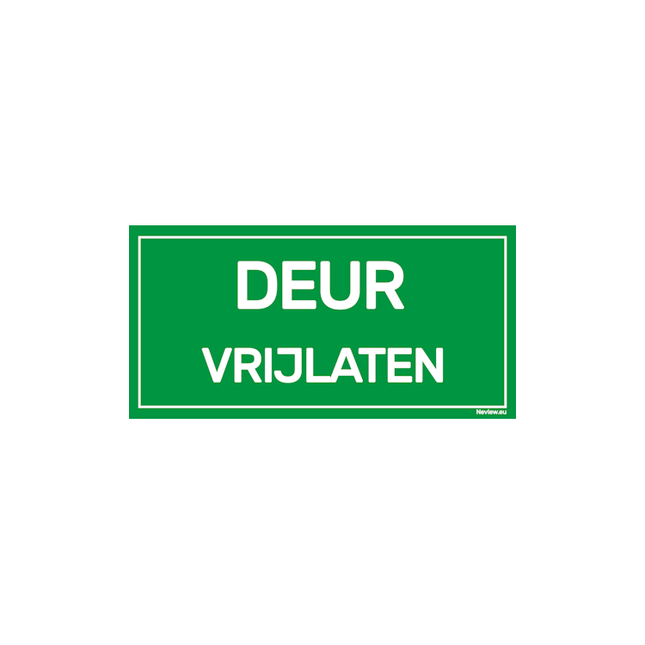 BRD2010DV-GR Bord deur vrijlaten -  Groen - 20x10 cm