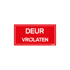 BRD2010DV-RD Bord deur vrijlaten -  Rood - 20x10 cm