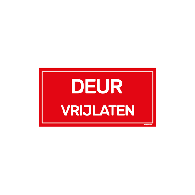 BRD2010DV-RD Bord deur vrijlaten -  Rood - 20x10 cm