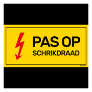 BRD2010POS Pas op schrikdraad - 20x10 cm