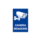 BRD2030 Bordje camerabewaking - Blauw / Wit - 20x30 cm