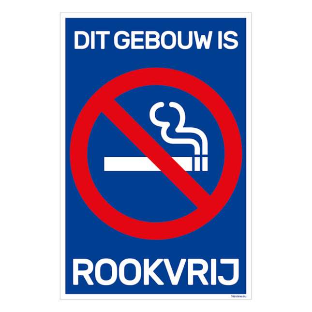 BRD2030RVGBW Bord rookvrij gebouw - 20x30 cm