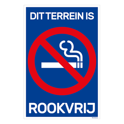 BRD2030RVTR Bord dit terrein is rookvrij - 20x30 cm
