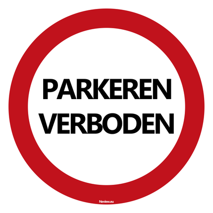 BRD21R-PV Bord parkeren verboden - Rond - Diameter 20 cm