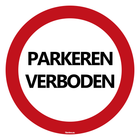 BRD21R-PV Bord parkeren verboden - Rond - Diameter 20 cm