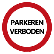 BRD21R-PV Bord parkeren verboden - Rond - Diameter 20 cm