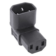 C13-90 C13 - C14 voeding adapter - Haaks - Zwart