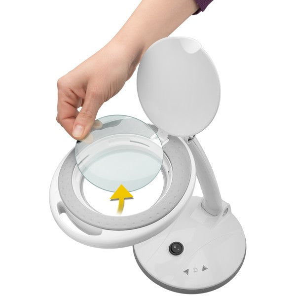 LED-Loeplamp met Tafelvoet – Dimbaar – 6 W – 1,75x Vergroting – Wit