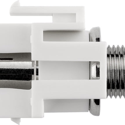 F-connector naar Coax IEC vrouwelijk keystone - Gold-plated - Wit