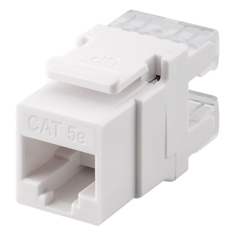 C5e-KS-WT Keystone-module RJ45 - CAT5e - UTP - 100 MHz - 3 micron verguld
