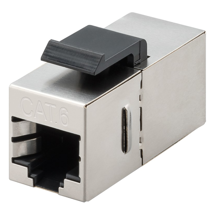 C6-2-KS-MT Keystone Module RJ45-koppeling - CAT6 - STP - 2x RJ45 Vrouwelijk (8P8C) -  Vergulde Contacten - 1:1 Pinbezetting
