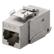 C6-KS-MT Cat 6 keystone - Afgeschermd - Tot 9 mm diameter - Metaal