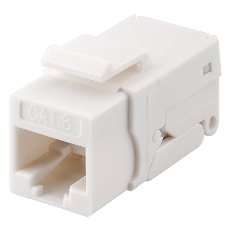 C6-KS-WT Keystone-module RJ45 - CAT6 - UTP - 250 MHz - 3 micron verguld - Krokodillentype aansluiting