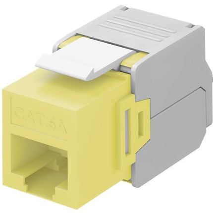 Cat 6a keystone - Geel
