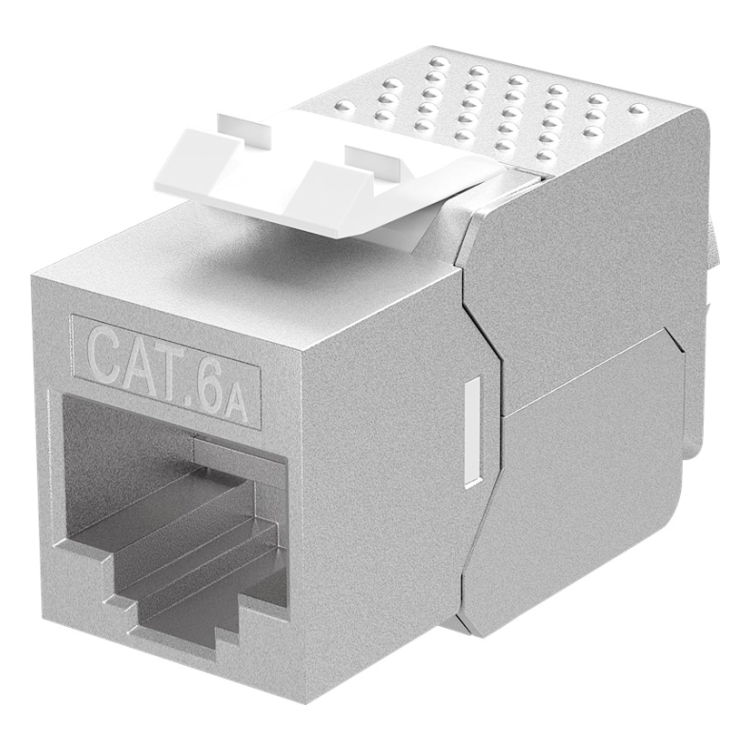 C6A-2-KS-MT Cat 6a keystone - Afgeschermd - Slimline - Metaal
