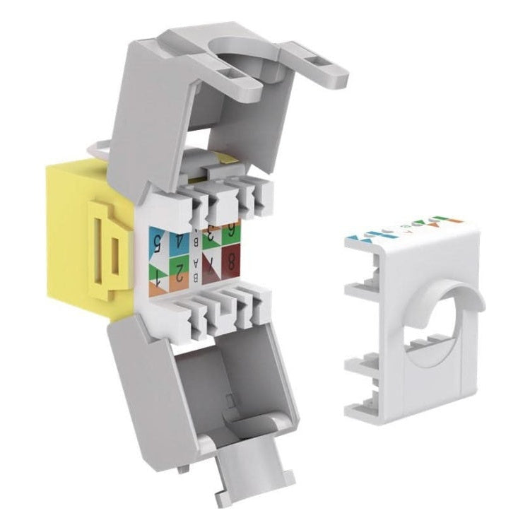 C6A-KS-GL Cat 6a keystone - Geel