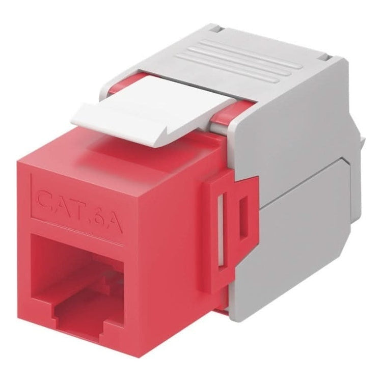 C6A-KS-RD Cat 6a keystone - Rood