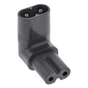 C7-90 C7 - C8 stroomadapter - haaks - Zwart