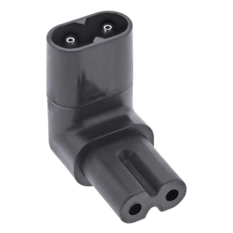 C7-90 C7 - C8 stroomadapter - haaks - Zwart