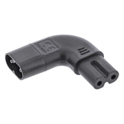 C7-90R C7 (haaks links/rechts) naar C8 stroomadapter - zwart