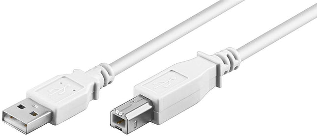 USB A naar USB B kabel - USB 2.0 - 3 meter - Wit
