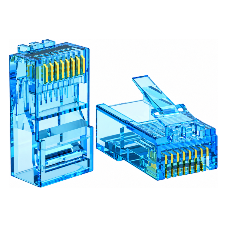 CAT6-RJ45-BL Cat 6 RJ45-stekker 8P8C UTP - Blauw