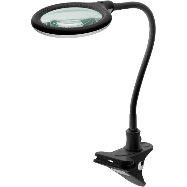 LED-Loeplamp 2-in-1 met Tafelvoet en Klem – 6 W – 1,75x Vergroting – Zwart