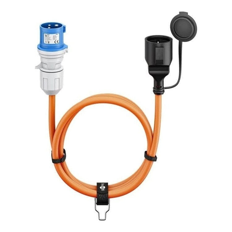 CEE-SCH-1.5 1.5 meter CEE camping stroomkabel naar Schuko - IP44 waterdicht - 3 x 2.5 mm² koperen kern