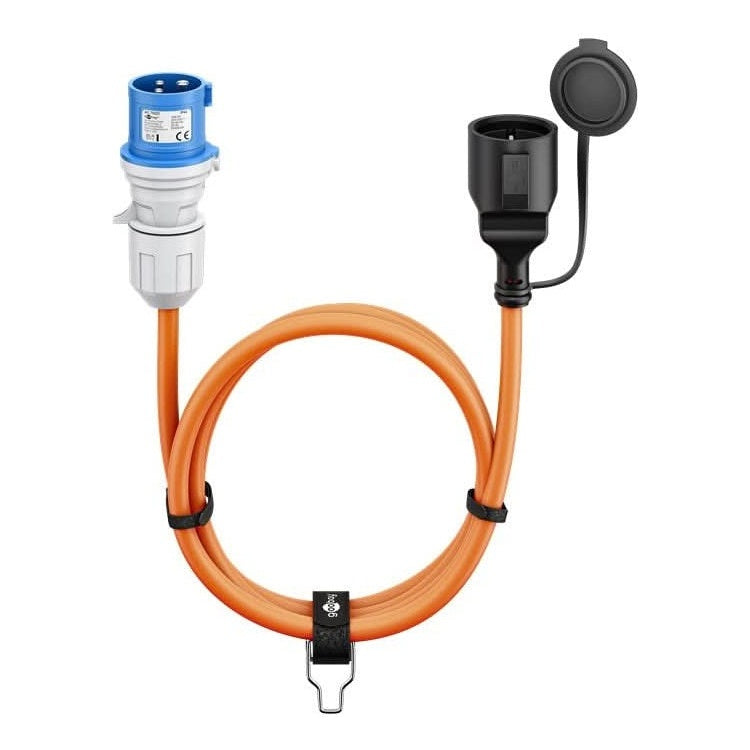 CEE-SCH-5 5 meter CEE camping stroomkabel naar Schuko - IP44 waterdicht - 3 x 2.5 mm² koperen kern