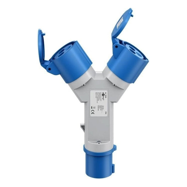 CEE-SP2 2-weg CEE camping stroomverdeler - IP44 waterdicht - Tot 16A