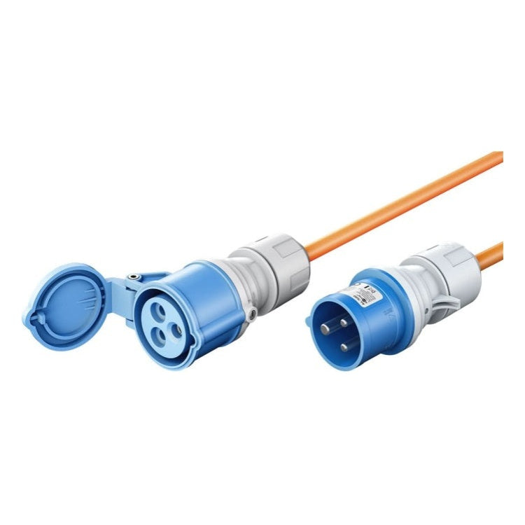 CEE-V10 10 meter CEE camping stroomkabel - IP44 waterdicht - 3 x 2.5 mm² koperen kern