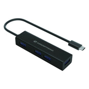 CPT-USB-H USB 3..2 gen 1 hub - USB C naar 4 x USB A - Aluminium behuizing