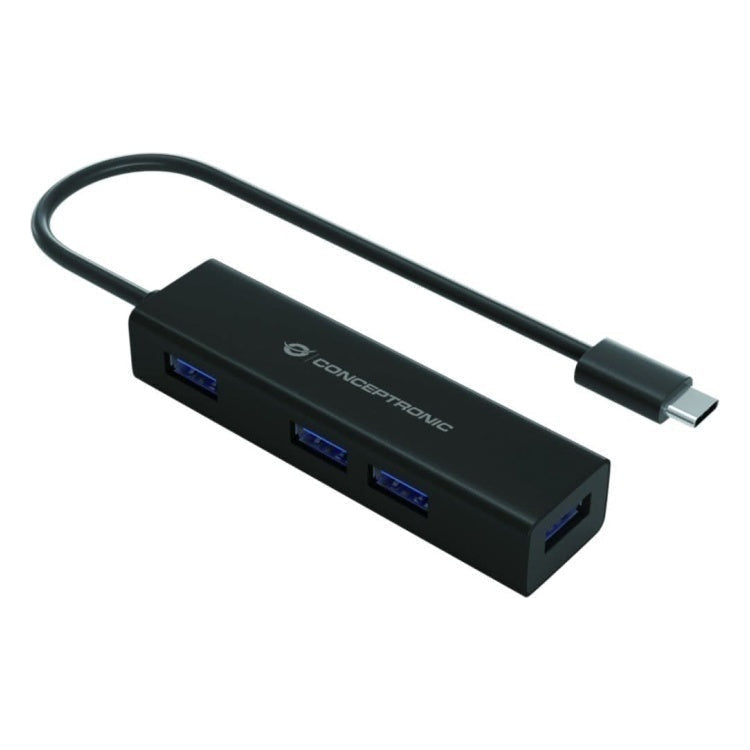 CPT-USB-H USB 3..2 gen 1 hub - USB C naar 4 x USB A - Aluminium behuizing