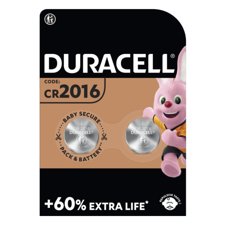 CR2016-DRC-2 Duracell  CR2016 Batterijen - 3 Volt -  2 stuks