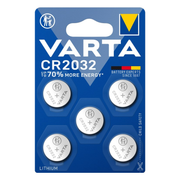 CR2032-VRT-5 Varta  3 volt Knoopcel batterij CR2032 -  5 stuks
