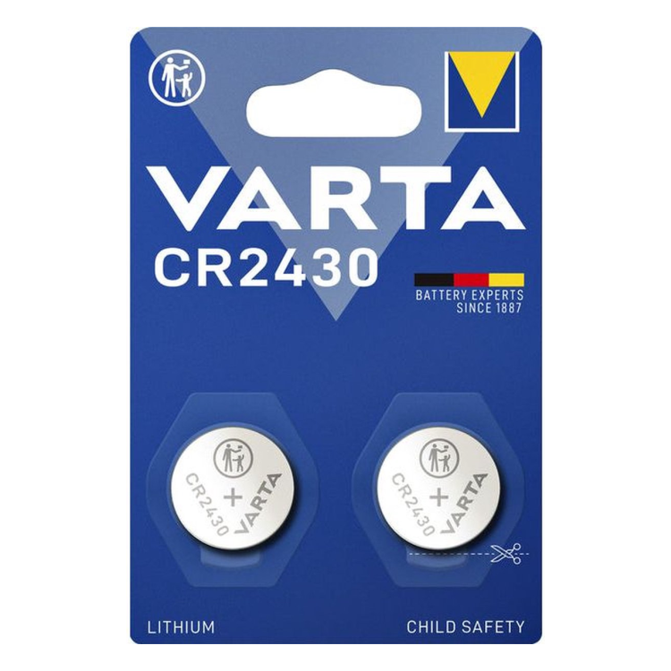 CR2430-VRT-2 Varta CR2430 (6430) Batterijen - 3 Volt  -  2 stuks