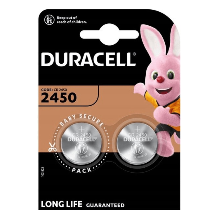 CR2450-DRC-2 Duracell CR2450 Batterijen,- 3 Volt  -  2 stuks