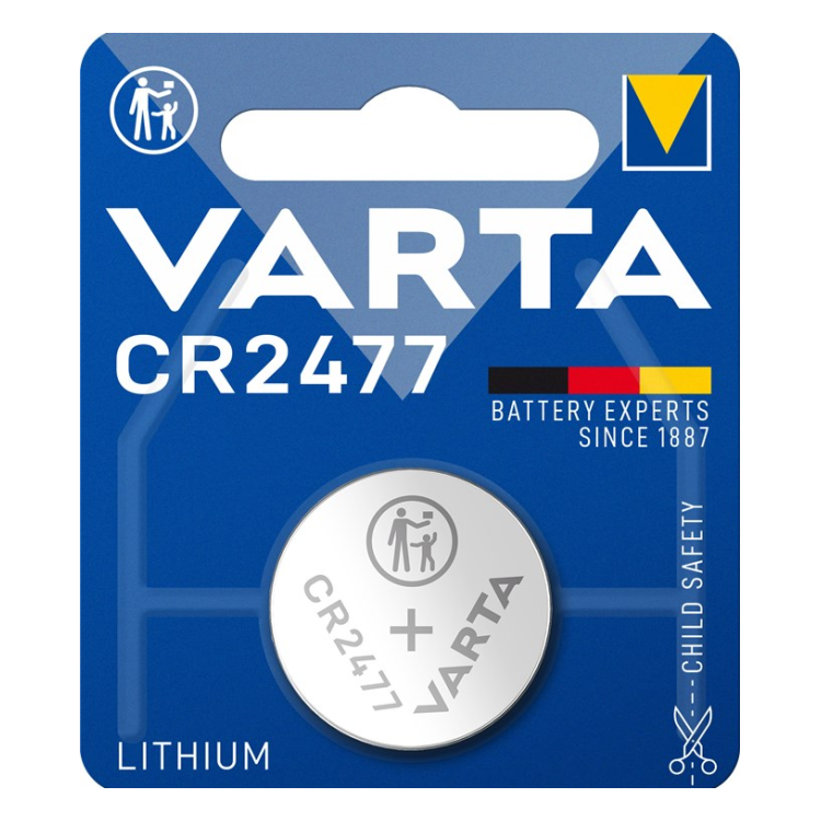 CR2477-VRT-1 Varta  CR2477 (6477) Batterij,- 3 Volt  -  1 stuk