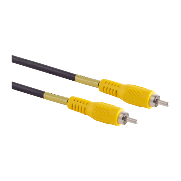 CS1-2-GL Tulp composiet videokabel - RCA male naar RCA male - Gele stekkers - 2 meter