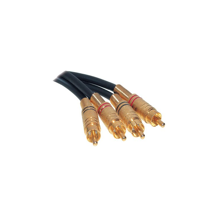 CS2-10-GPST Tulp composiet audiokabel - RCA male naar RCA male - Cinch kabel - Gold-plated -  10 meter