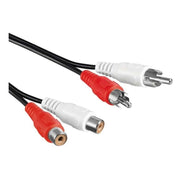 CS2-V-10 Tulp composiet audiokabel - RCA male naar RCA female- Cinch verlengkabel - 10 meter