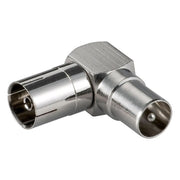 CW-CS-MF-90 IEC (m) naar IEC (v) coax adapter - Haaks - Metaal