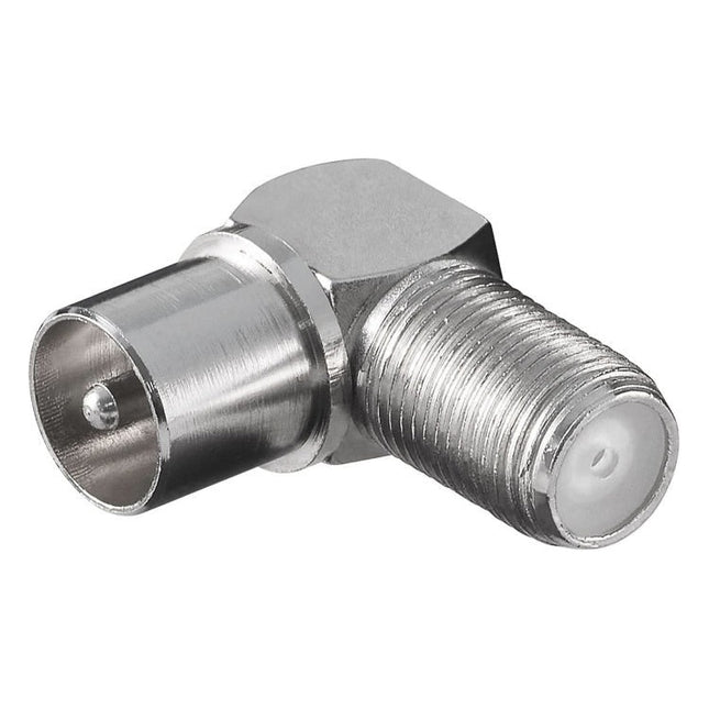 CW-CX-F-90 Coax adapter - Coax (m) naar F connector (v) - Haaks