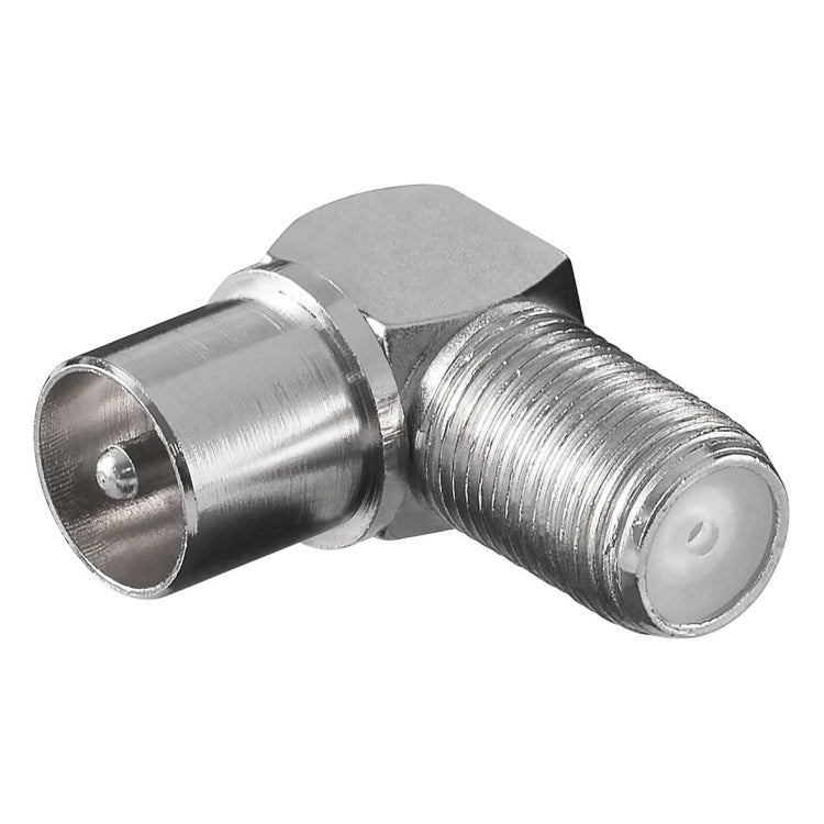 CW-CX-F-90 Coax adapter - Coax (m) naar F connector (v) - Haaks