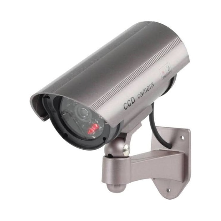 CW-DBC-S Dummy Camera - Realistisch - Binnen & Buiten - Knipperende LED Indicator - Zilver